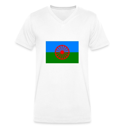 Roma Nation Flag -Big - Männer Bio-T-Shirt mit V-Ausschnitt von Stanley & Stella