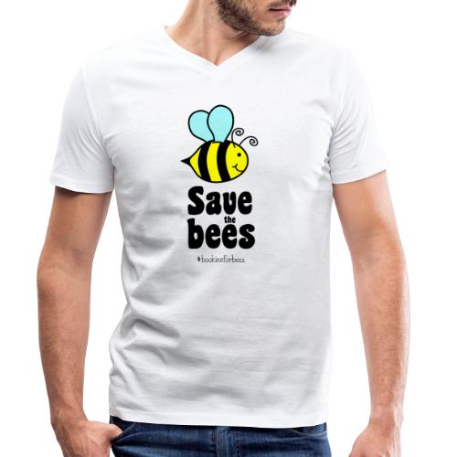 Bees9-1 save the bees | Bienen Blumen Schützen - Stanley/Stella Männer Bio-T-Shirt mit V-Ausschnitt