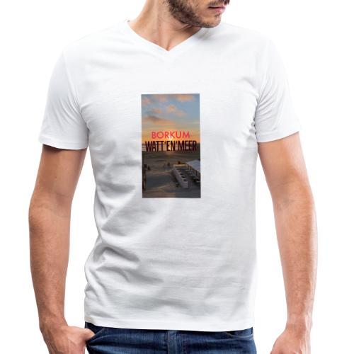 Borkum Watt‘en‘Meer - Männer Bio-T-Shirt mit V-Ausschnitt von Stanley & Stella