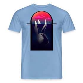 Maquette de T-shirt homme « Lapin Navigateur et Bateaux » à imprimer et personnaliser