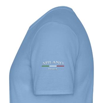 Design Cuisine Milano Italien - Männer T-Shirt - Carolina Blue - Links - AI Model Male 178 light (178cm)