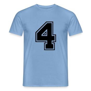 vier - Men's T-Shirt - carolina blue - Front - AI Model Male 178 light (178cm)