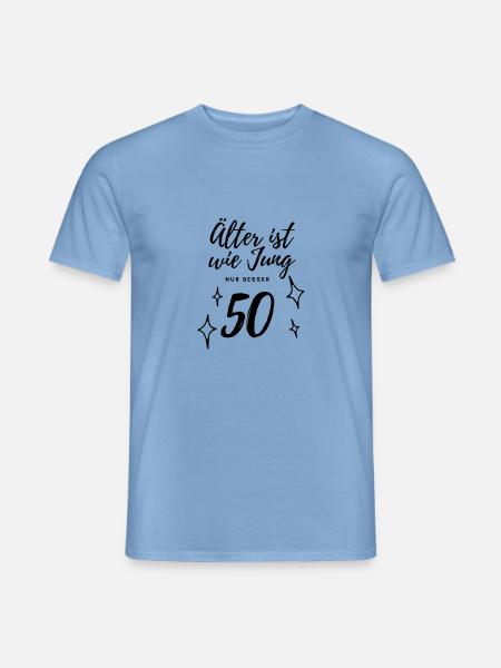 50. Geburtstag - Männer T-Shirt - Carolina Blue