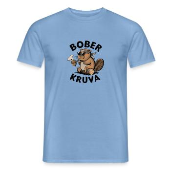 Bober der bieber - Männer T-Shirt - Carolina Blue - Vorne - AI Model Male 178 light (178cm)