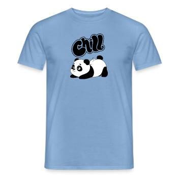 Panda und chillen - Männer T-Shirt - Carolina Blue - Vorne - AI Model Male 178 light (178cm)