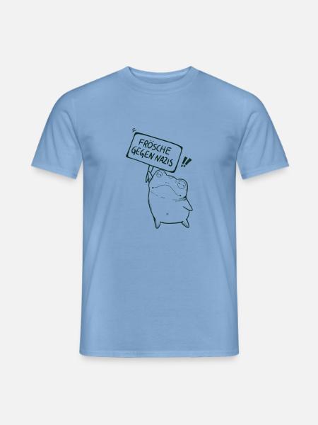 Frösche gegen Nazis - Männer T-Shirt - Carolina Blue