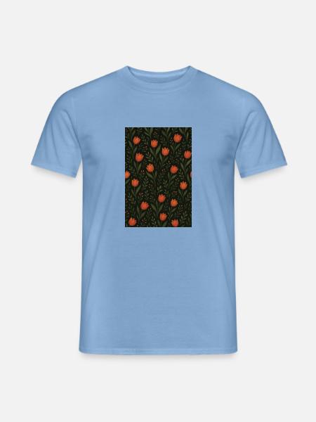 Tulip Pattern - Men's T-Shirt - carolina blue