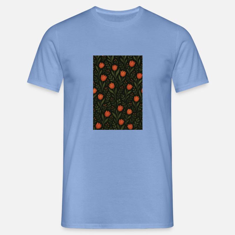 Tulip Pattern - Men's T-Shirt - carolina blue