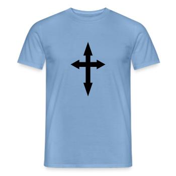 kreuz christentum - Männer T-Shirt - Carolina Blue - Vorne - AI Model Male 178 light (178cm)