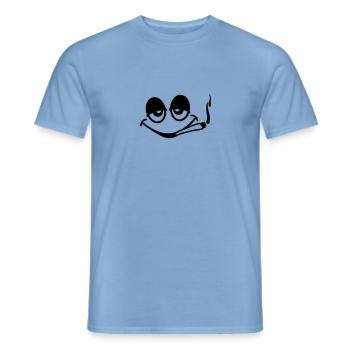 Smoking Face - T-shirt homme - carolina blue - Devant - AI Model Male 178 light (178cm)