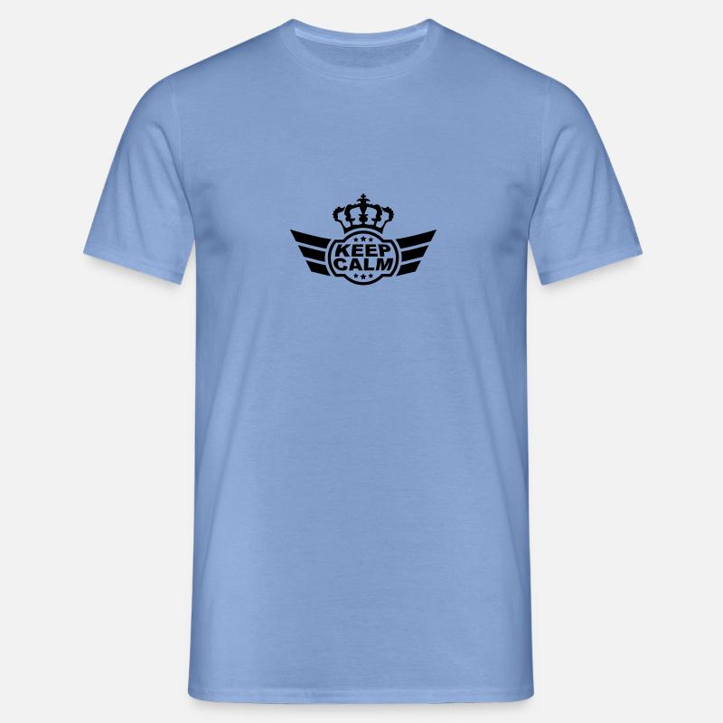 Keep Calm - Männer T-Shirt - Carolina Blue
