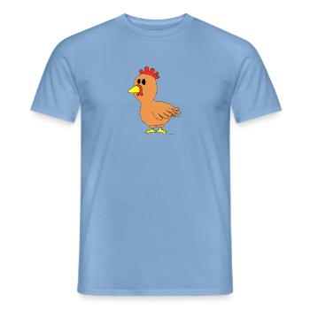 Huhn / Chicken - Männer T-Shirt - Carolina Blue - Vorne - AI Model Male 178 light (178cm)