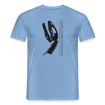 Carcharodontosaurus Schädel Fossil black - Männer T-Shirt - Carolina Blue - Vorne - AI Model Male 178 light (178cm)