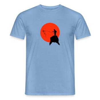 Gipfel Aussicht - Männer T-Shirt - Carolina Blue - Vorne - AI Model Male 178 light (178cm)