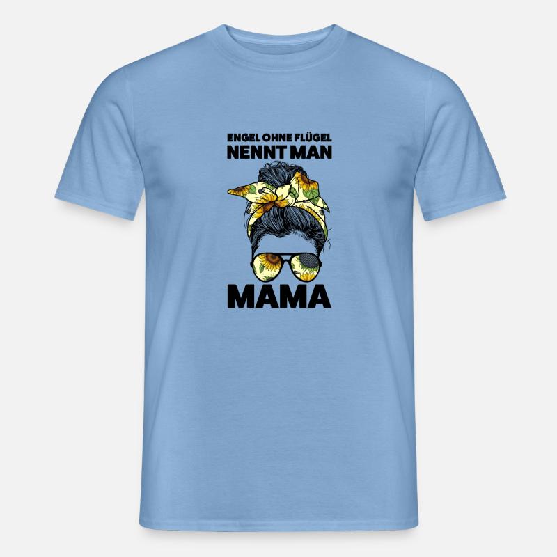 Mutter Messy Bun Mama Geschenk - Männer T-Shirt - Carolina Blue