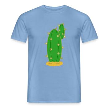 Cactus N°5 - T-shirt homme - carolina blue - Devant - AI Model Male 178 light (178cm)