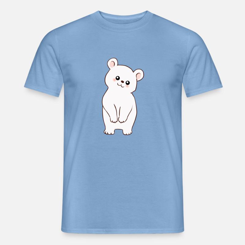 Eisbärchen, Weißer Bär - Männer T-Shirt - Carolina Blue