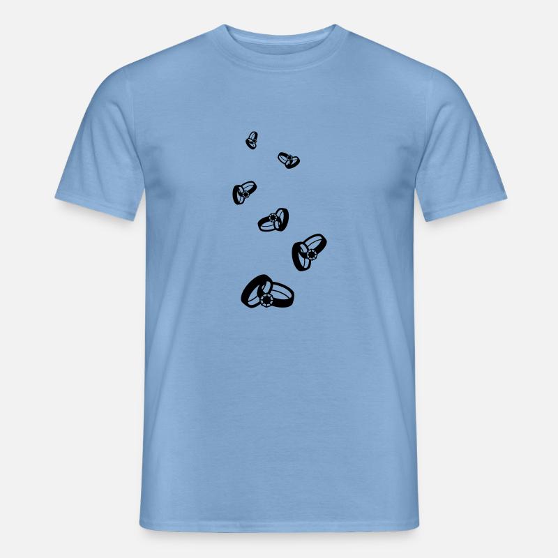 Eheringe Hochzeit - Männer T-Shirt - Carolina Blue