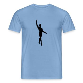 Danseuse de ballet vecteur Silhouette - T-shirt homme - carolina blue - Devant - AI Model Male 178 light (178cm)