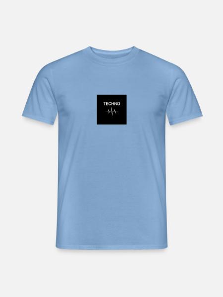 Techno - Männer T-Shirt - Carolina Blue