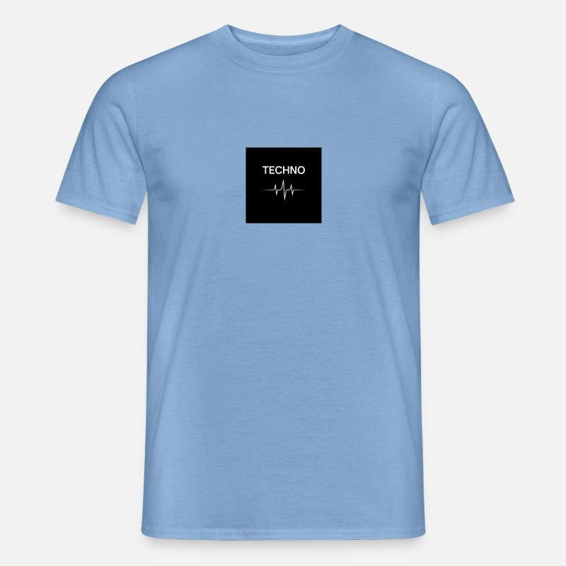 Techno - Männer T-Shirt - Carolina Blue