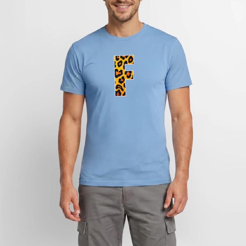 Leopard Effect Fire Orange Pattern Men's T-Shirt