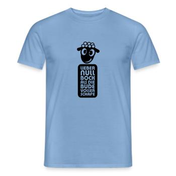Null Bock - Männer T-Shirt - Carolina Blue - Vorne - AI Model Male 178 light (178cm)