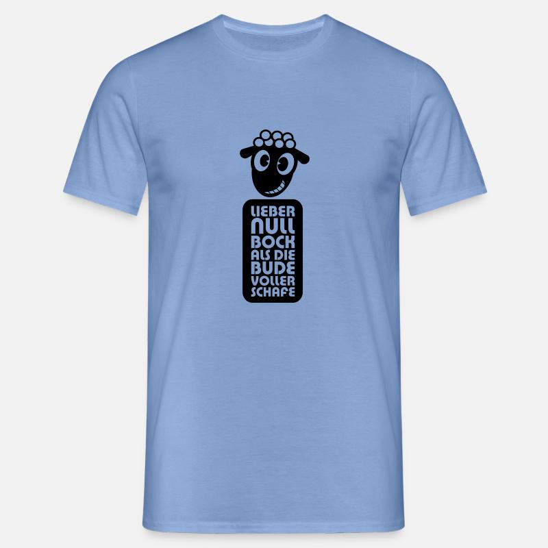 Null Bock - Männer T-Shirt - Carolina Blue