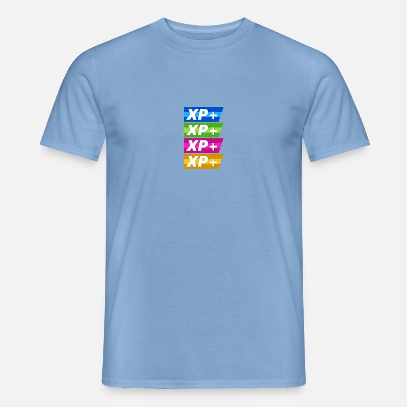 XP+ Boosts - Gamer Experience Points - Männer T-Shirt - Carolina Blue