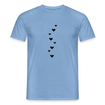 hearts - Männer T-Shirt - Carolina Blue - Vorne - AI Model Male 178 light (178cm)