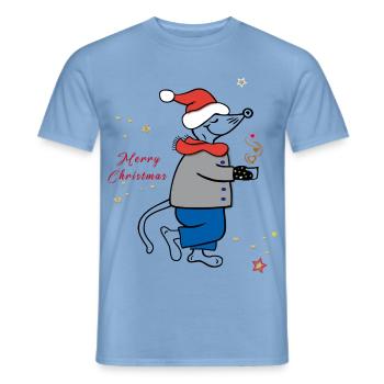 Merry Christmas, Advent - Männer T-Shirt - Carolina Blue - Vorne - AI Model Male 178 light (178cm)