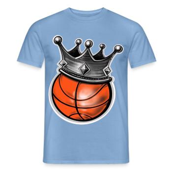 Basketball - Men's T-Shirt - carolina blue - Front - AI Model Male 178 light (178cm)