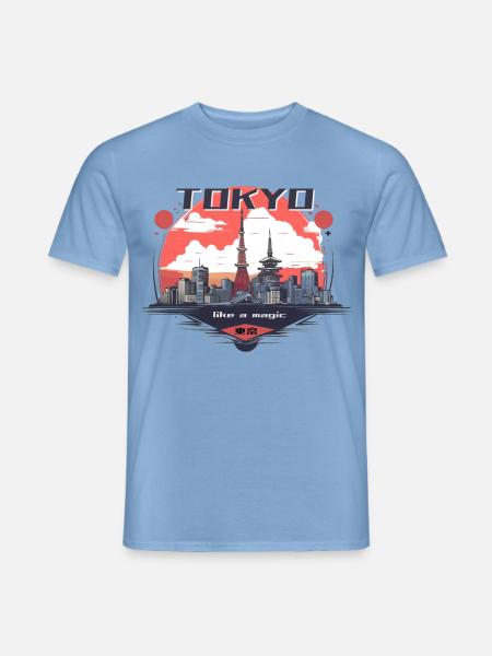 Tokyo City is Like a Magic - Männer T-Shirt - Carolina Blue