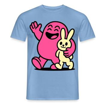 Happy Friends! - Men's T-Shirt - carolina blue - Front - AI Model Male 178 light (178cm)