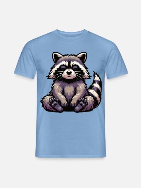 Waschbär Waschbären Waldtier lustiger Waschbär - Männer T-Shirt - Carolina Blue