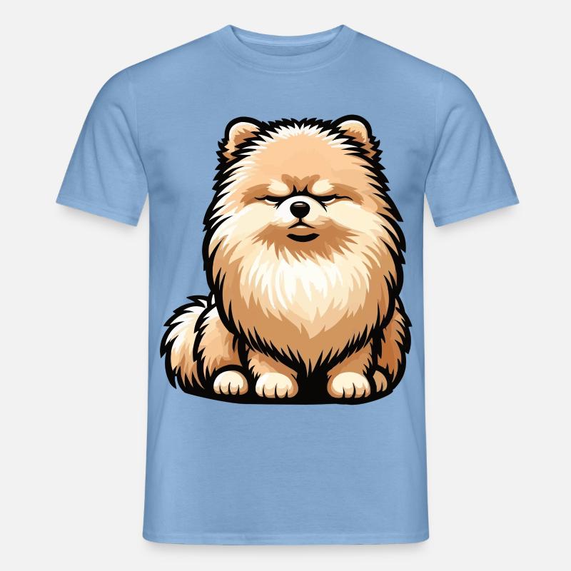 Zwergspitz Zwergspitze Spitzhund Zwergspitzhalter - Männer T-Shirt - Carolina Blue