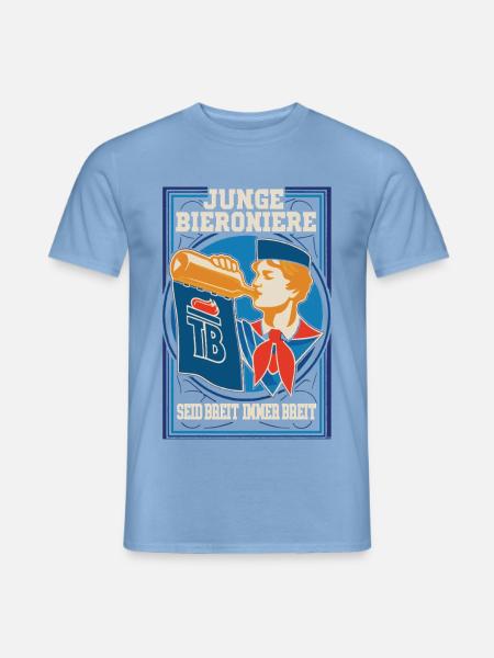 Seid breit immer breit, Junge Bieroniere - Männer T-Shirt - Carolina Blue