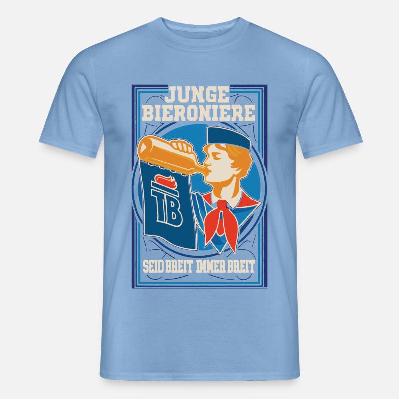 Seid breit immer breit, Junge Bieroniere - Männer T-Shirt - Carolina Blue