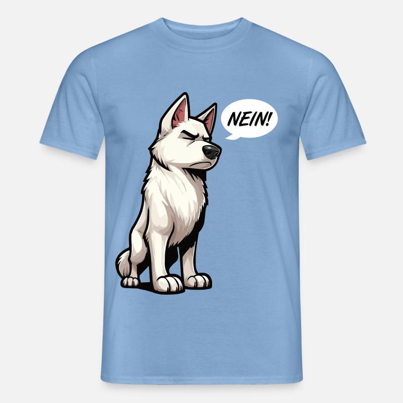 Nein Weißer Schäferhund Schäferhund Schäferhunde - Männer T-Shirt - Carolina Blue