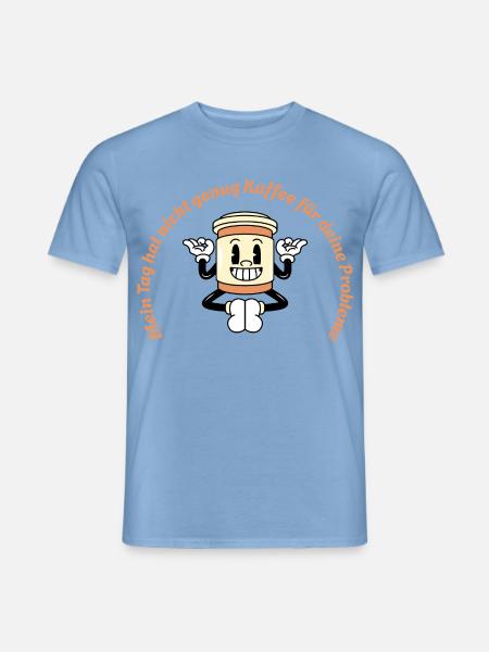 Kaffeepower Mehr Kaffee Mehr Mut - Männer T-Shirt - Carolina Blue