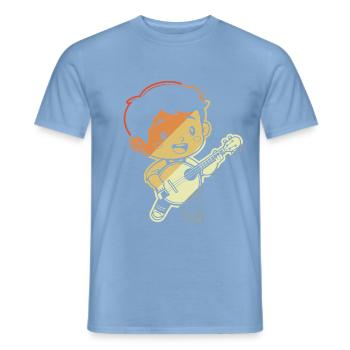 Little Banjoist Comic - Men's T-Shirt - carolina blue - Front - AI Model Male 178 light (178cm)