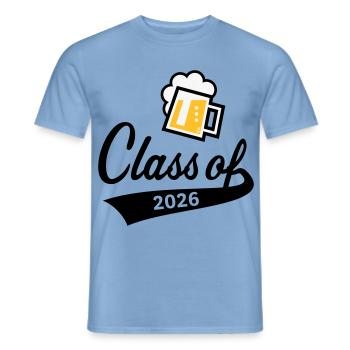 Promotion 2026 (Promotion diplômée / Bière / 3C POS) - T-shirt homme - carolina blue - Devant - AI Model Male 178 light (178cm)