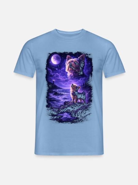 Hund Mama Hund Papa - Männer T-Shirt - Carolina Blue