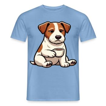 Jack Russel terrier Jack russel Besitzer Jacky - Männer T-Shirt - Carolina Blue - Vorne - AI Model Male 178 light (178cm)