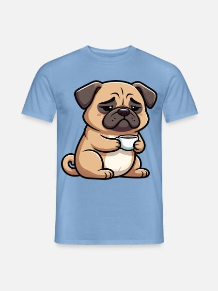 Mops Möpse Mopsbesitzer Mopsliebhaber Mopshalter - Männer T-Shirt - Carolina Blue