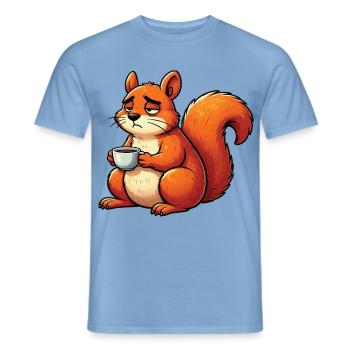 Eichhörnchen Eichhorn Eichhörnchenliebhaber Nager - Männer T-Shirt - Carolina Blue - Vorne - AI Model Male 178 light (178cm)