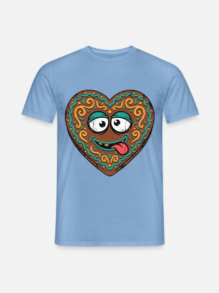 Lustiges Lebkuchenherz Bayern Kinder - Männer T-Shirt - Carolina Blue