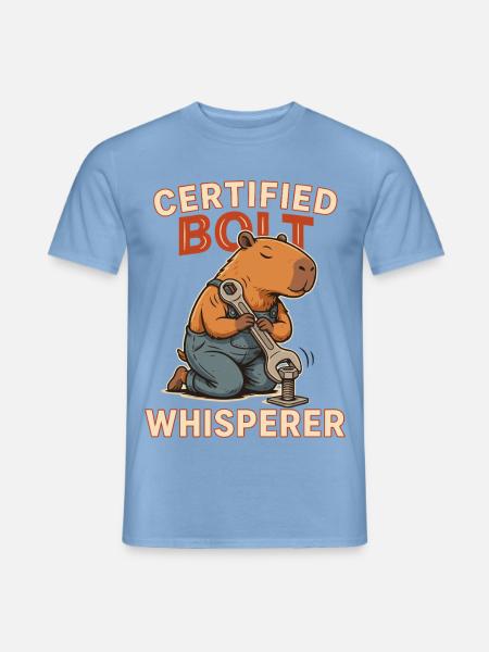 Certified Bolt Whisperer - Männer T-Shirt - Carolina Blue