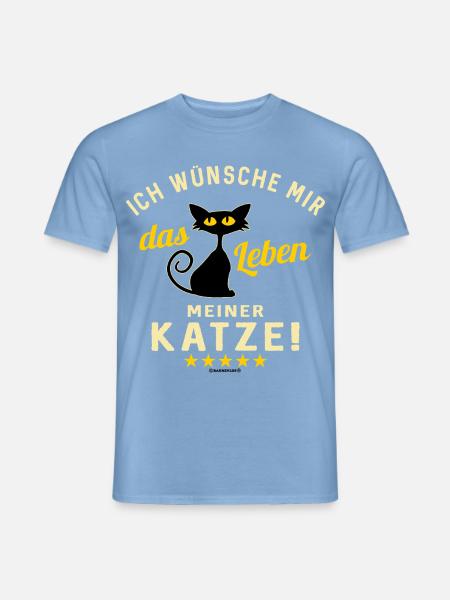 Leben meiner Katze - Männer T-Shirt - Carolina Blue