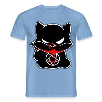 Halloween Fox - Männer T-Shirt - Carolina Blue - Vorne - AI Model Male 178 light (178cm)